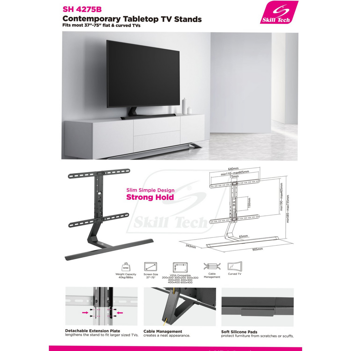 Wall Bracket Universal Stand Movable Wall Mount Mount TV Bracket TV Wall Bracket