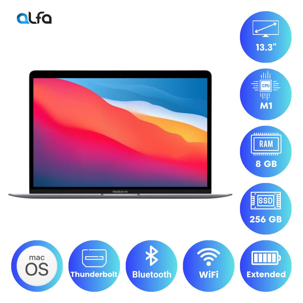 Apple Macbook Air M1 - 13.5" - M1 - 8/256GB - Space Grey