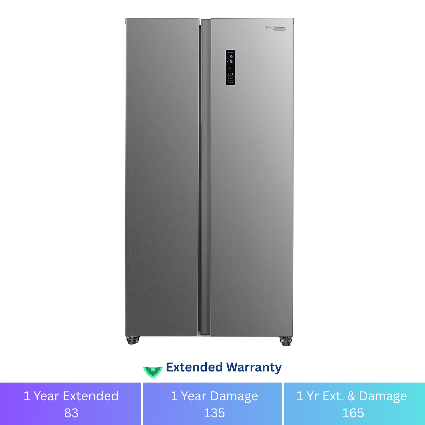 Super General 710L Side by Side Refrigerator - 1 Year Warranty