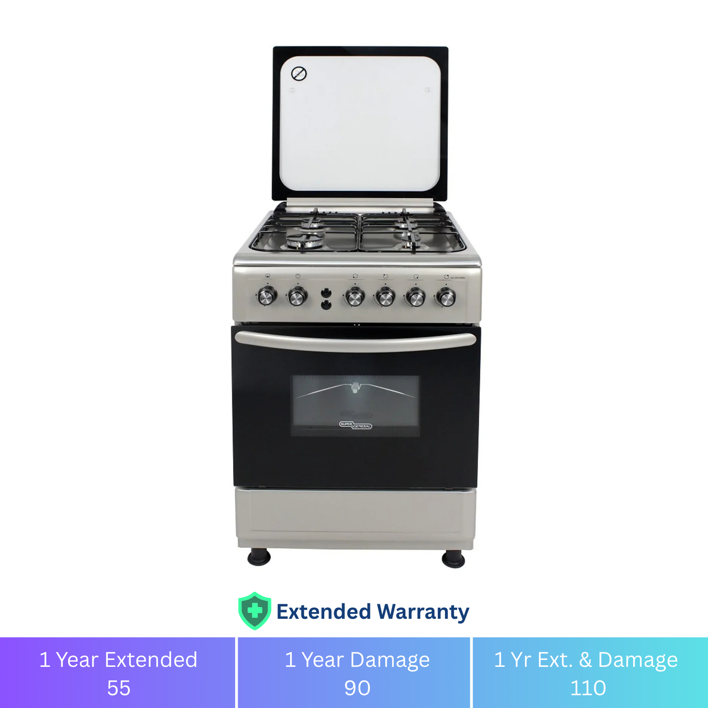 Super General 60X60 Cm 4 Burner Cooking Range - 1 Year Warranty
