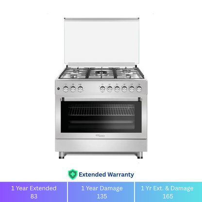 Super General 90X60 Cm 5 Burner Cooking Range with Turbo Fan - 1 Year Warranty