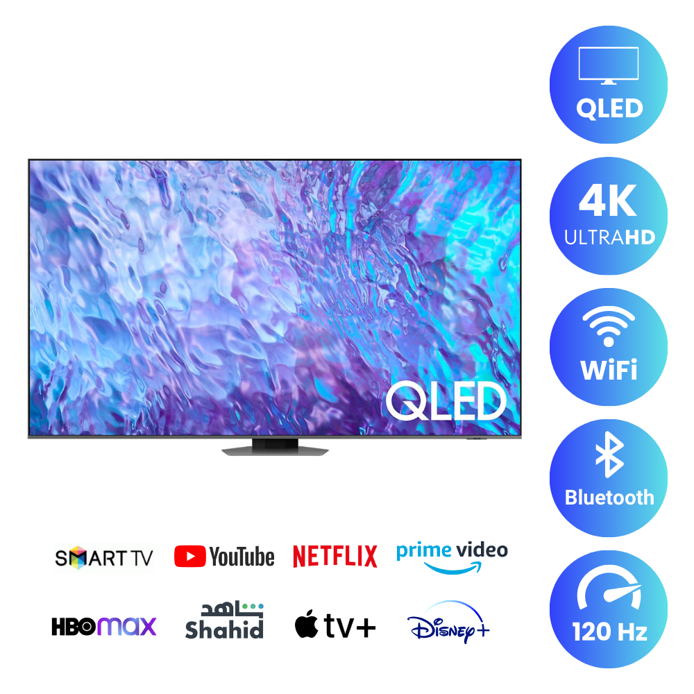 Samsung 55" Smart QLED TV - 4K - 120Hz, 55Q80C
