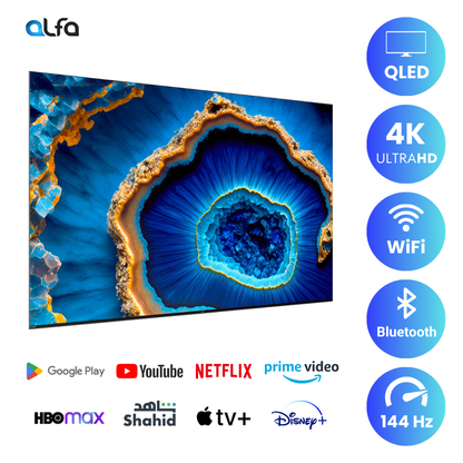 TCL 55" Android Smart QLED Mini LED TV - 4K - 144Hz, 55C805