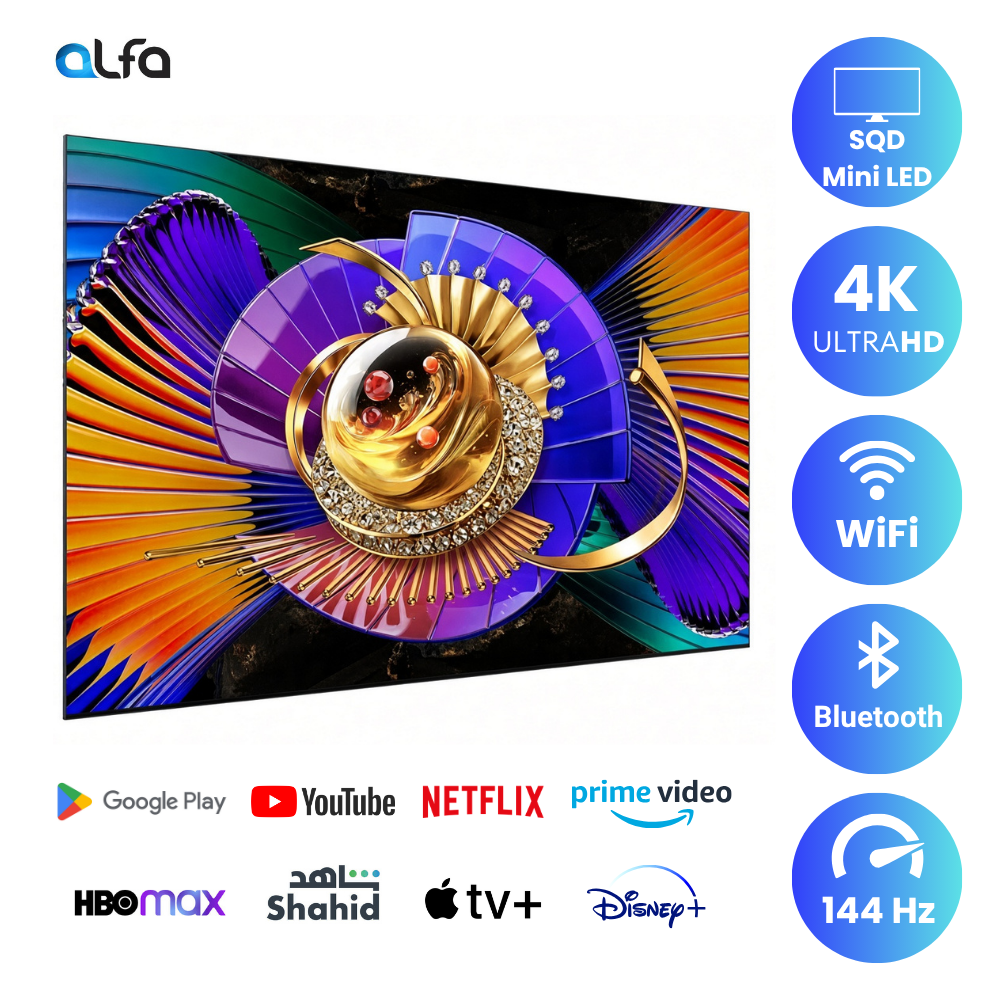 TCL 98 inch SQD Mini LED TV - 4K - 144Hz, 98C7L