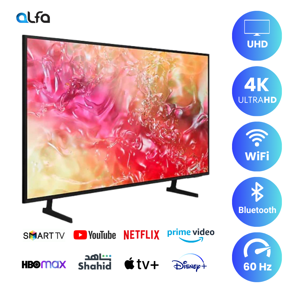Samsung 55" Smart TV - 4K, 55DU7100