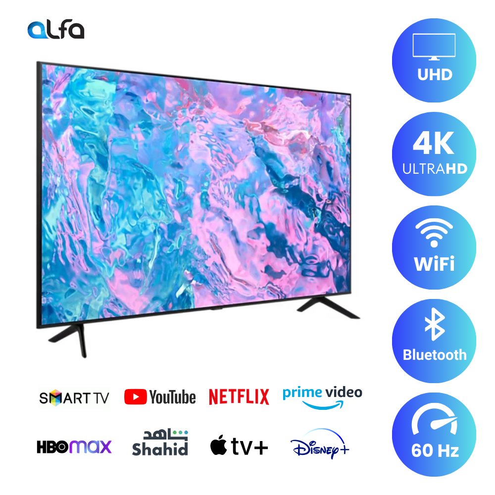 Samsung 50 inch Smart TV - 4K, 50CU7000