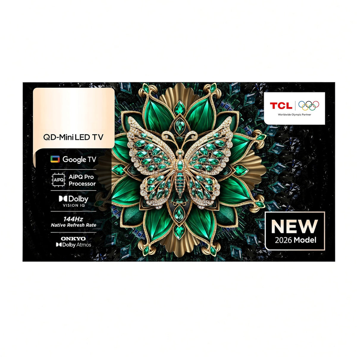 TCL 65" Android Smart QLED Mini LED TV - 4K - 144Hz, 65C6K