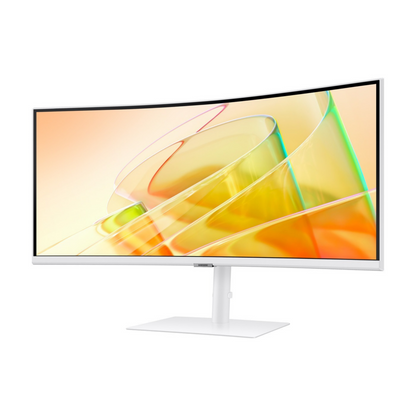 Samsung ViewFinity S6 34 inch Curved UWQHD Monitor - 100Hz - White, S65TC