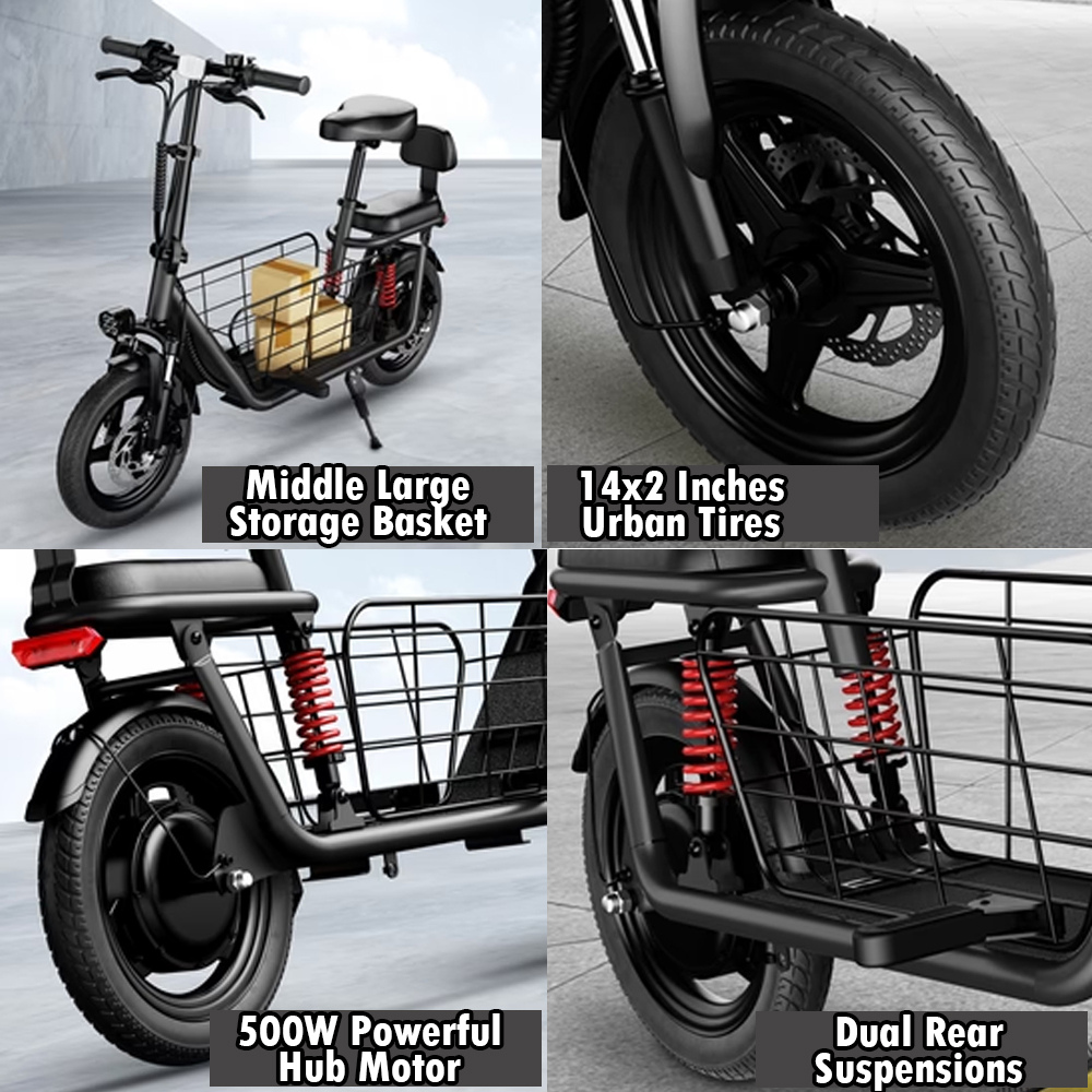 Wind Horse Electric Scooter 850W 25-40KM Range 32KM Speed, C3