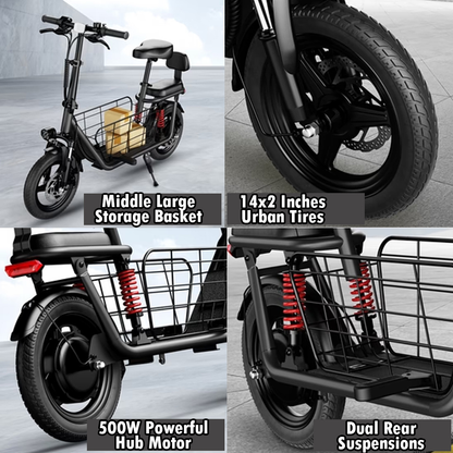 Wind Horse Electric Scooter 850W 25-40KM Range 32KM Speed, C3