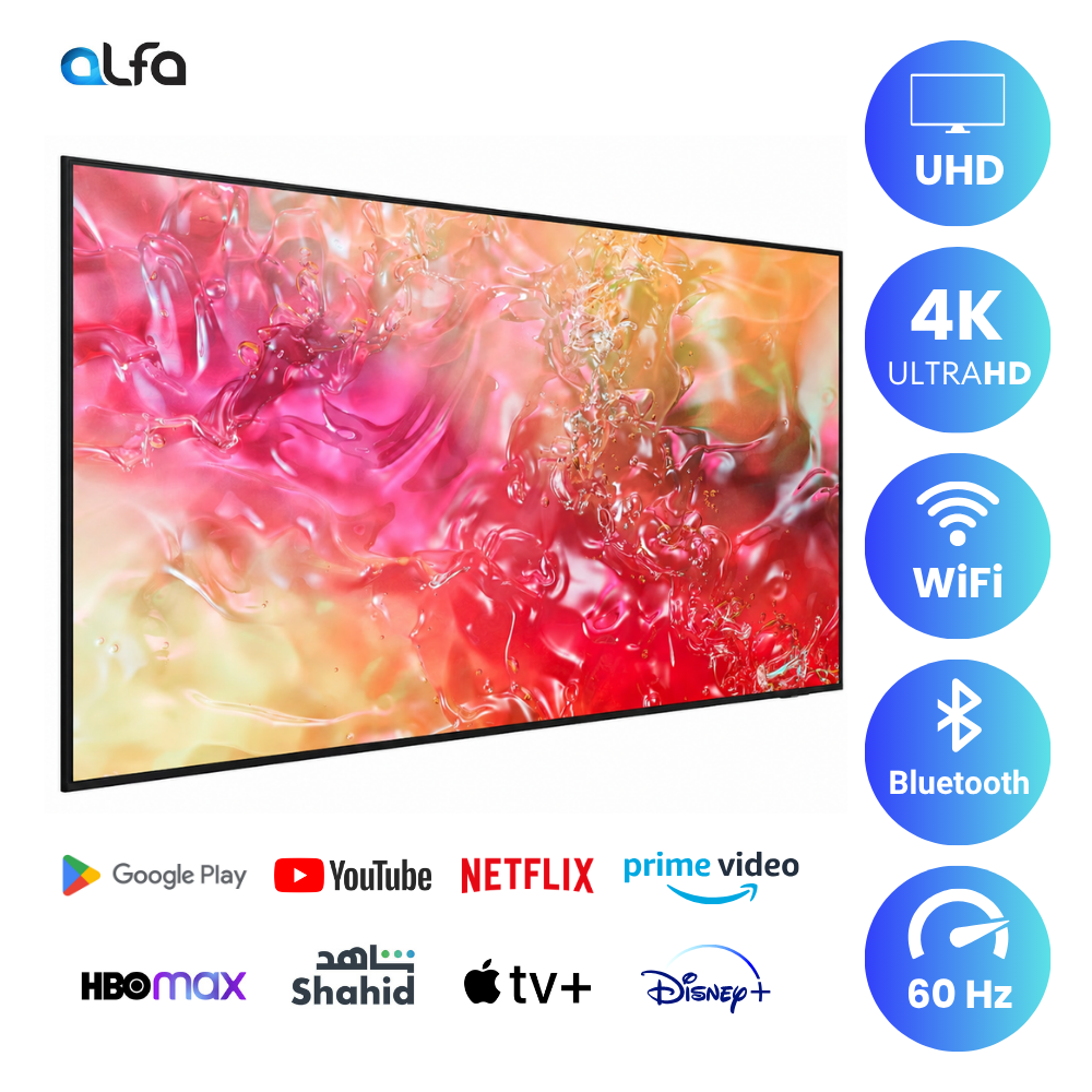 Samsung 75 inch Smart UHD TV - 4K, 75DU7000