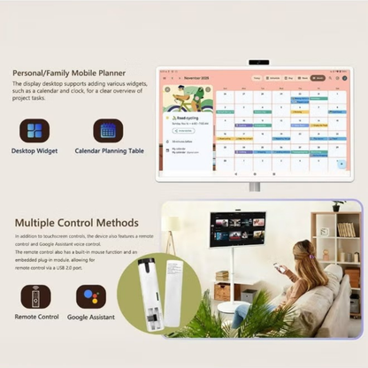 OTTAL 27 inch Smart Touch Screen Display, 4K with Camera & Wheels