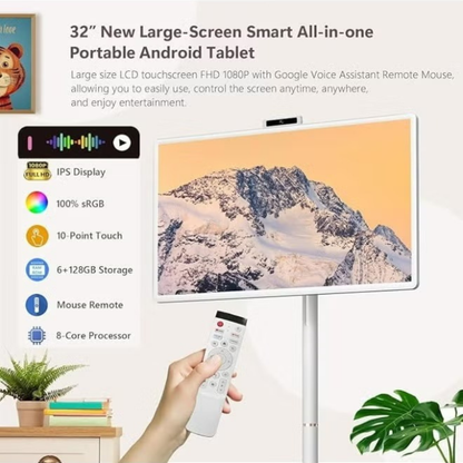 OTTAL 32 inch Smart Touch Screen Display, 4K with Camera & Wheels