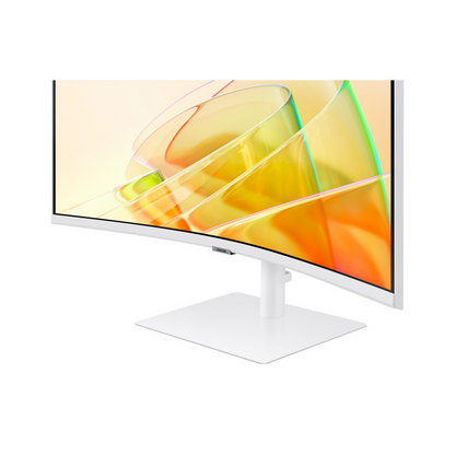 Samsung ViewFinity S6 34 inch Curved UWQHD Monitor - 100Hz - White, S65TC