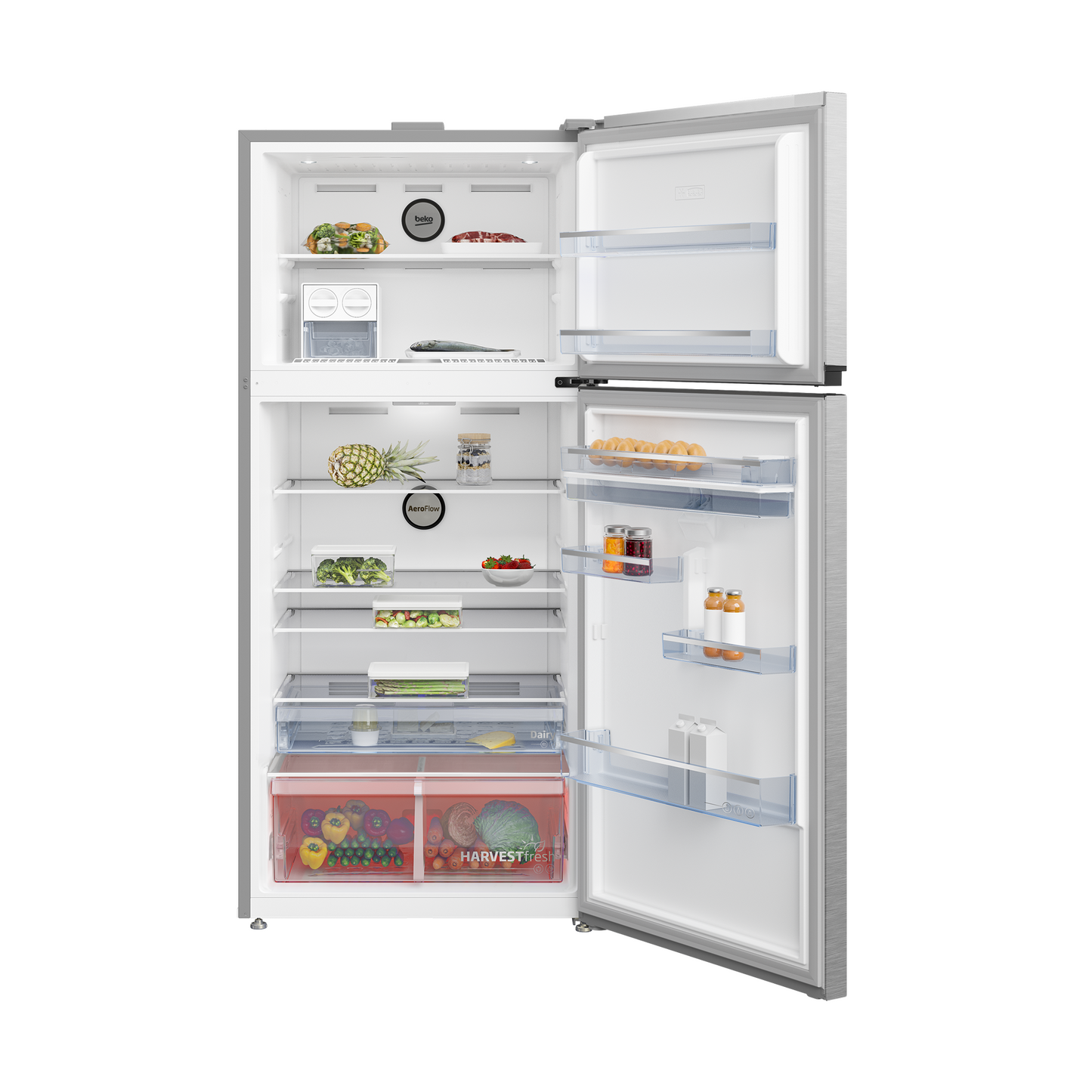 Beko 650L Double Door Refrigerator with Water Dispenser - 1 Year Warranty